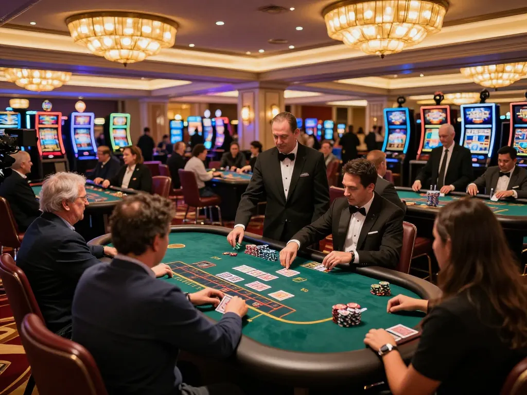 Players engaged in thrilling blackjack action at fishersupermarket casino, showcasing strategy and excitement.
