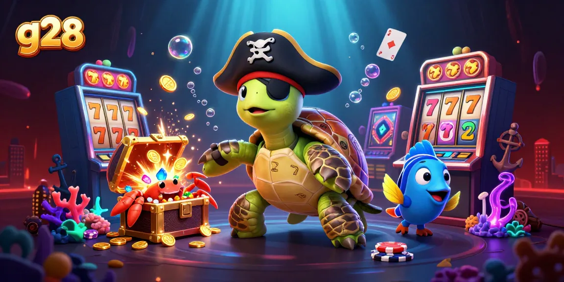Engage with thrilling g28 casino action amidst vibrant underwater treasures and enchanting characters.