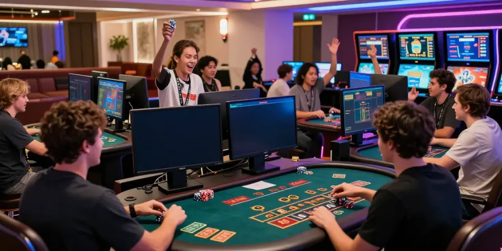 Exciting online betting experience with diverse players enjoying five88 games in a vibrant casino atmosphere.