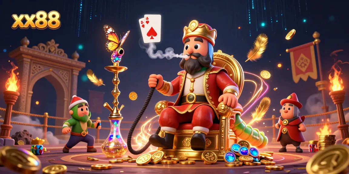 Experience the excitement of xx88 with a vibrant 3D casino scene full of poker action and rich details.