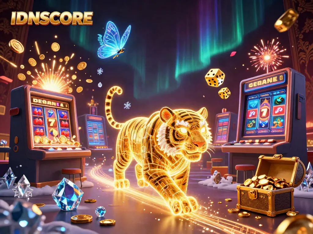 Experience thrilling gaming with IDNSCORE in a vibrant digital casino landscape.