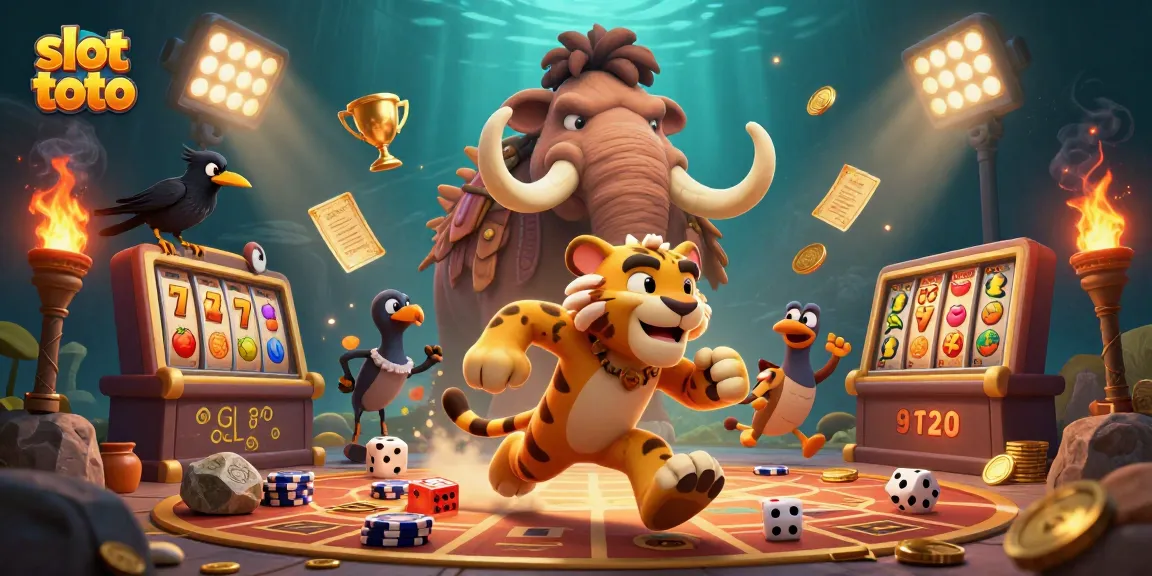 Win big with slot toto at a dynamic prehistoric casino with exciting slot elements.