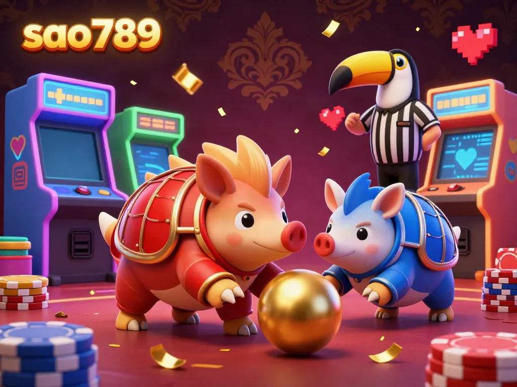 Experience thrilling wins at sao789 with rival pangolins rolling through vibrant poker chips in a colorful casino.