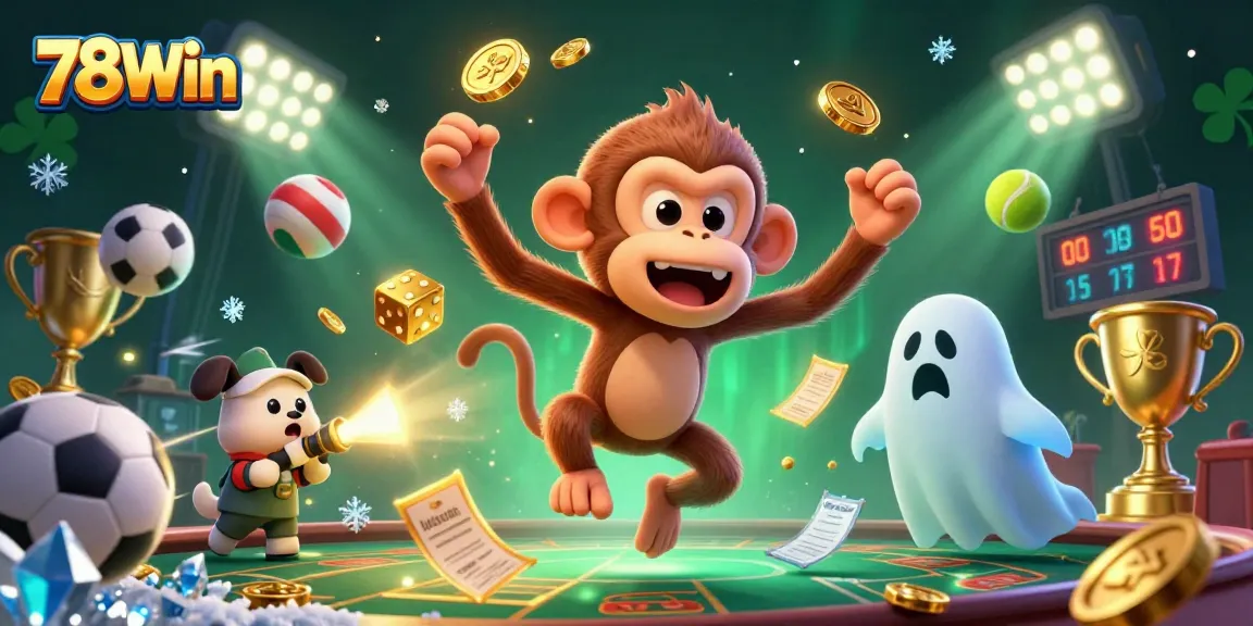 Experience the thrill of 78Win with exciting gameplay and captivating characters in a dynamic casino scene.