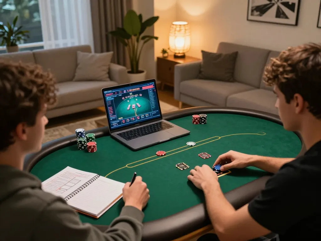 Engaging in online gambling at Trang chủ MM88 with strategic notes and cozy home ambiance.