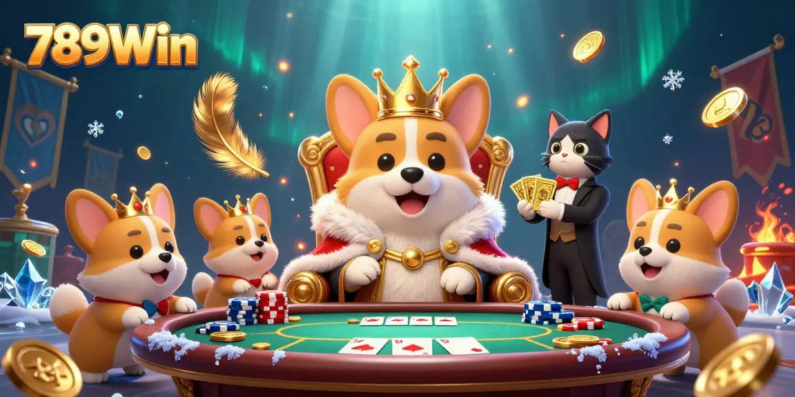 Experience excitement and wins with 789Win's regal gaming scene featuring dynamic poker gameplay.