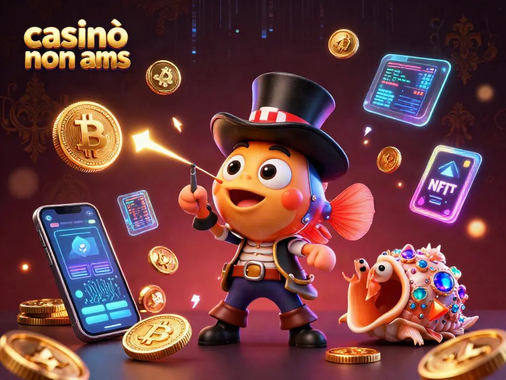 Casinò non AAMS: esplora giochi avvincenti con pesci e tesori marini in un'illustrazione dinamica