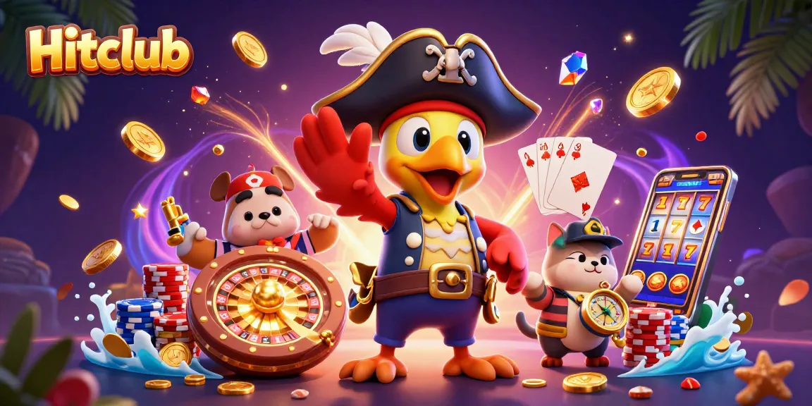 Join the Hitclub adventure in a vibrant online casino scene with captivating game elements.