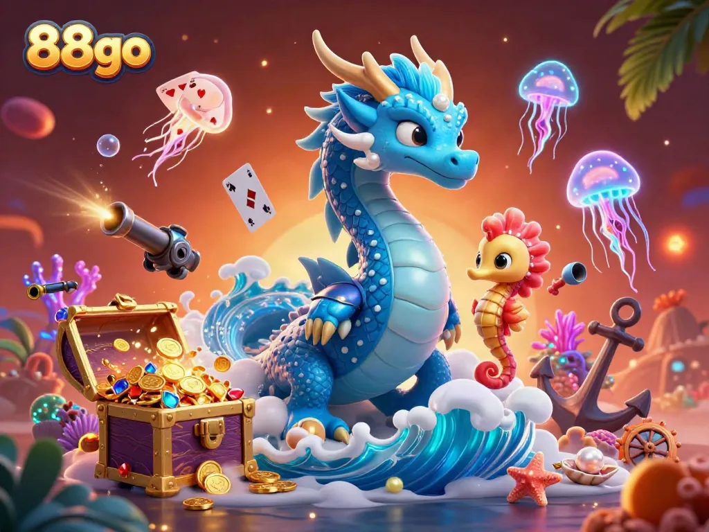Play games and win rewards at 88go, featuring an exciting underwater casino adventure scene.