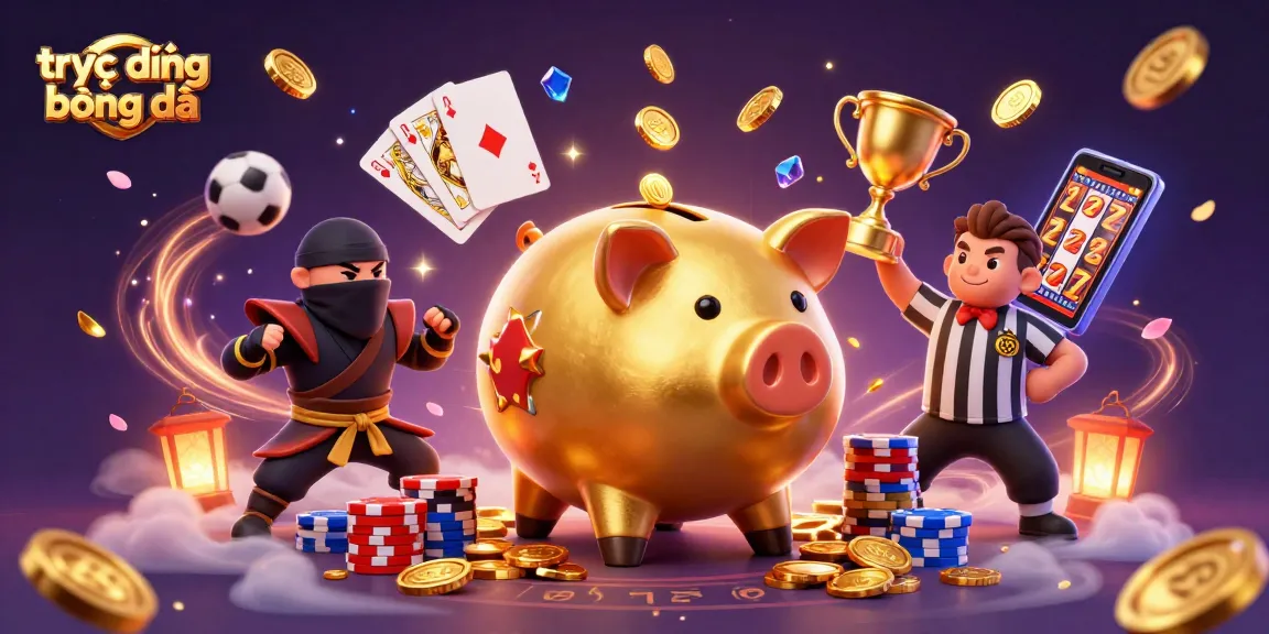 Experience trực tiếp bóng đá excitement with our vivid 3D action illustration featuring dynamic casino elements.