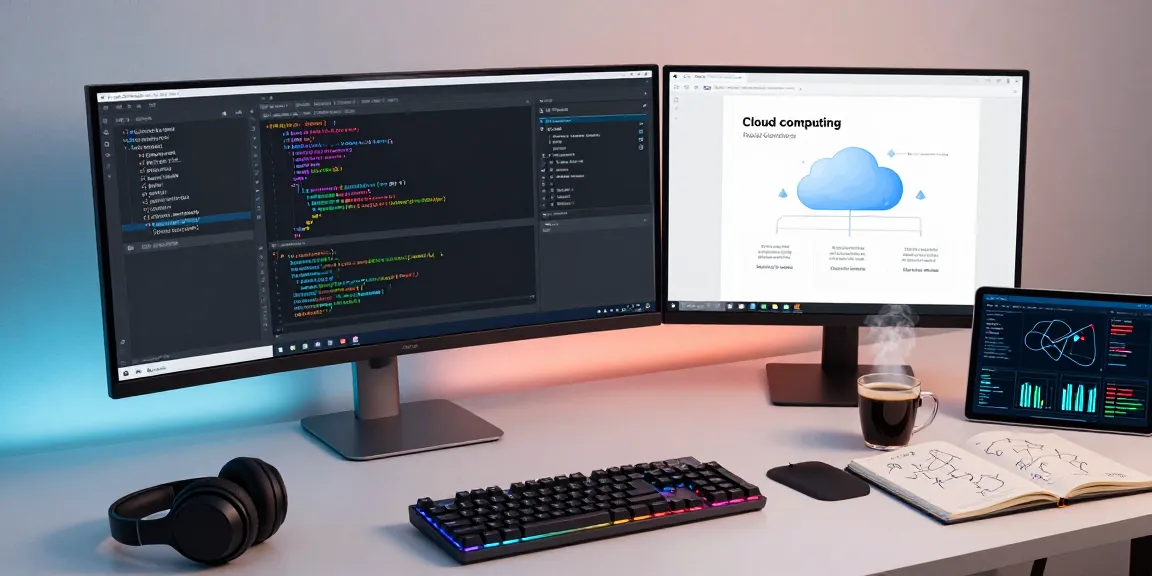 gi8ee modern workspace showcasing software development and AI technology.